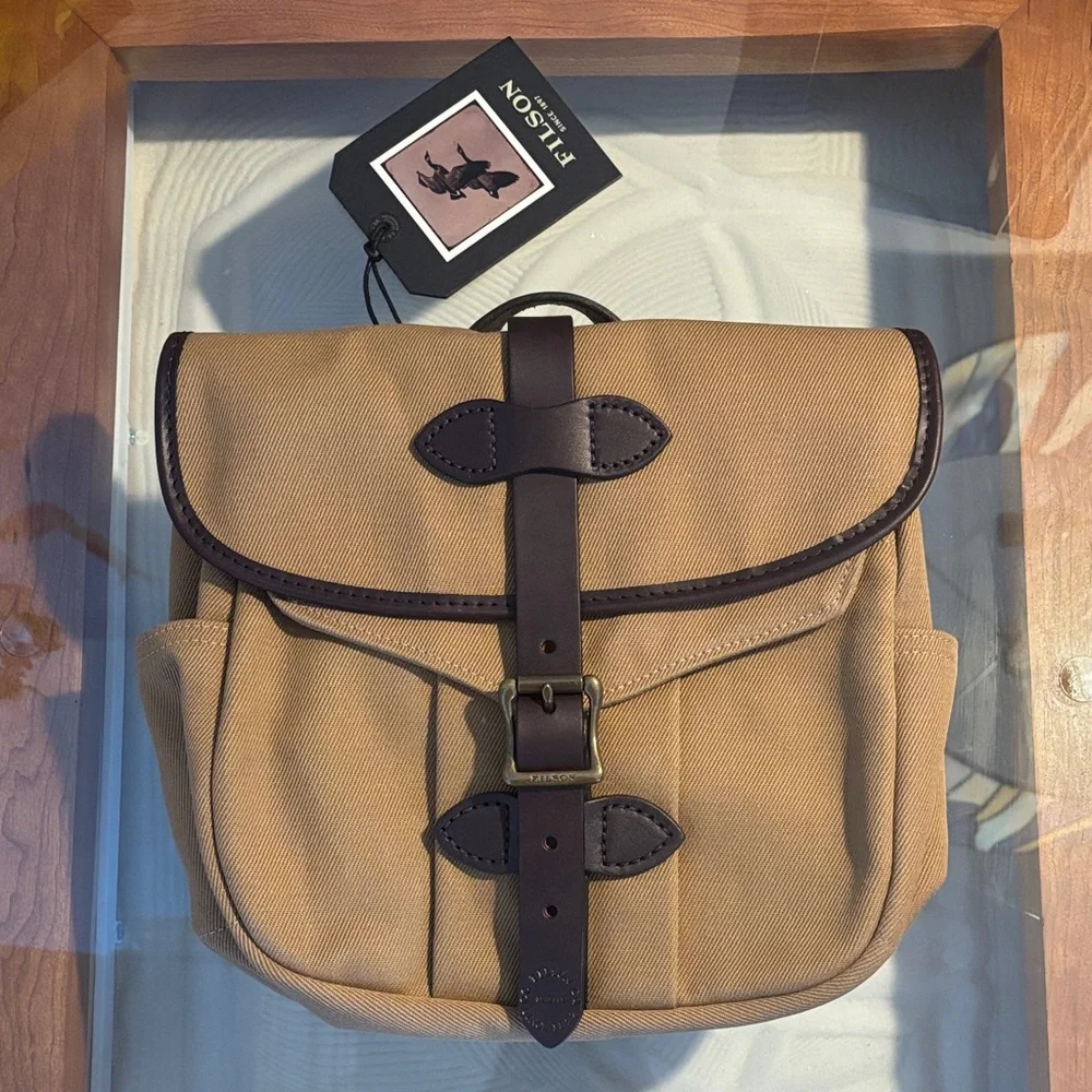 Filson Tan Canvas Field Bag with Leather Accents - Picture 5 of 16